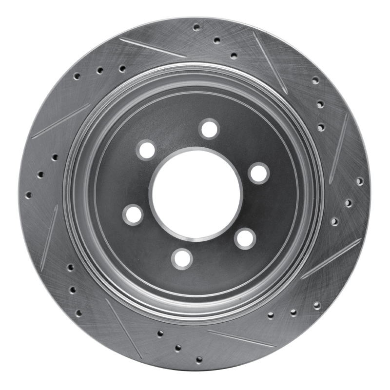 Ford Expedition Brake Rotor (1) - Rear Left - R1 Concepts - Drilled & Slotted - Silver - `07-`17